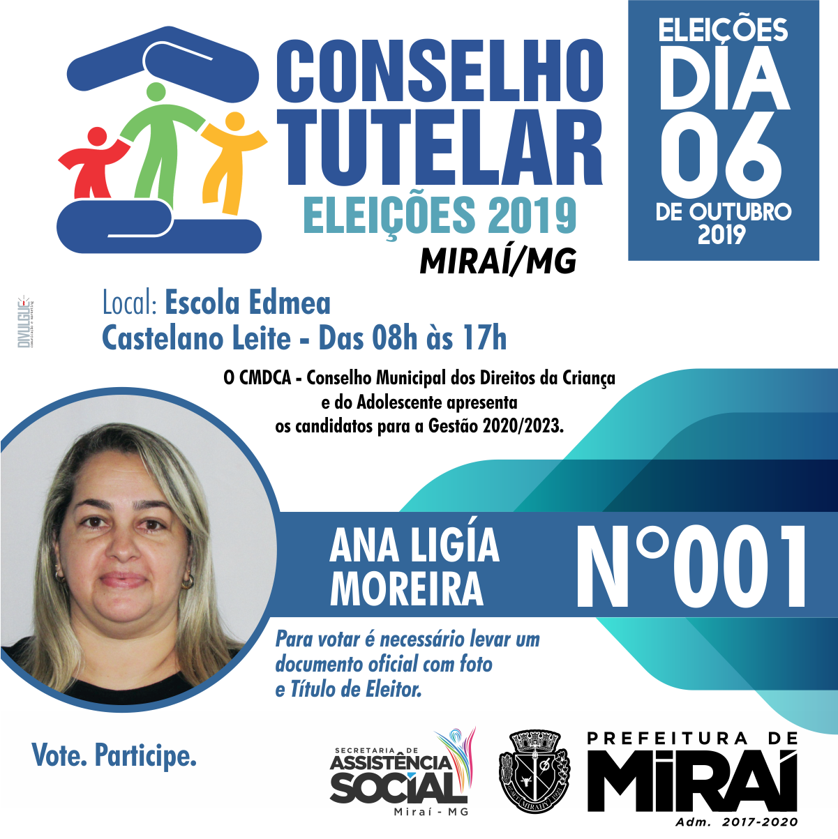 PREFEITURA DE MIRAÍ eleição conselho tutelar logo