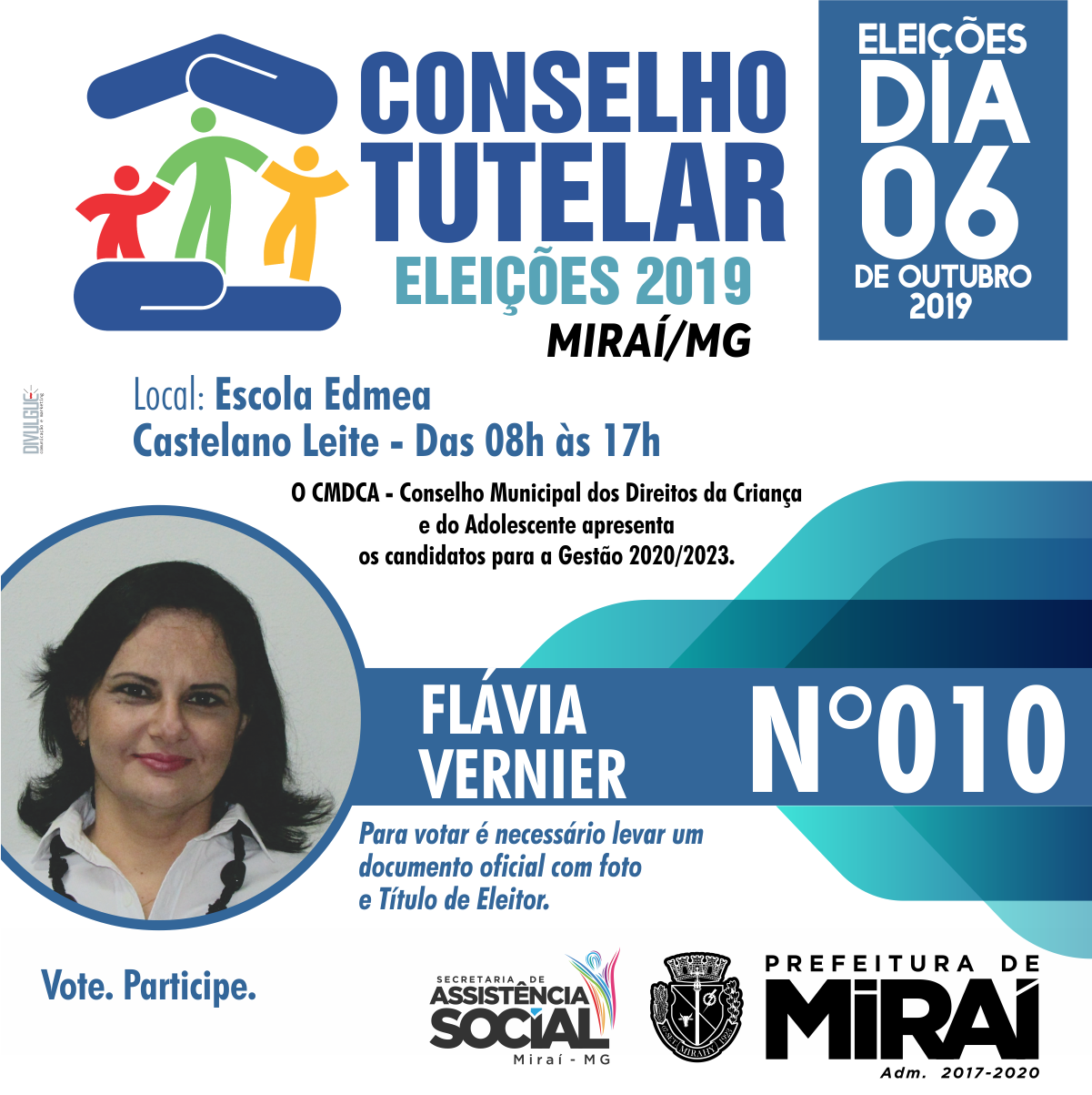 PREFEITURA DE MIRAÍ eleição conselho tutelar logo