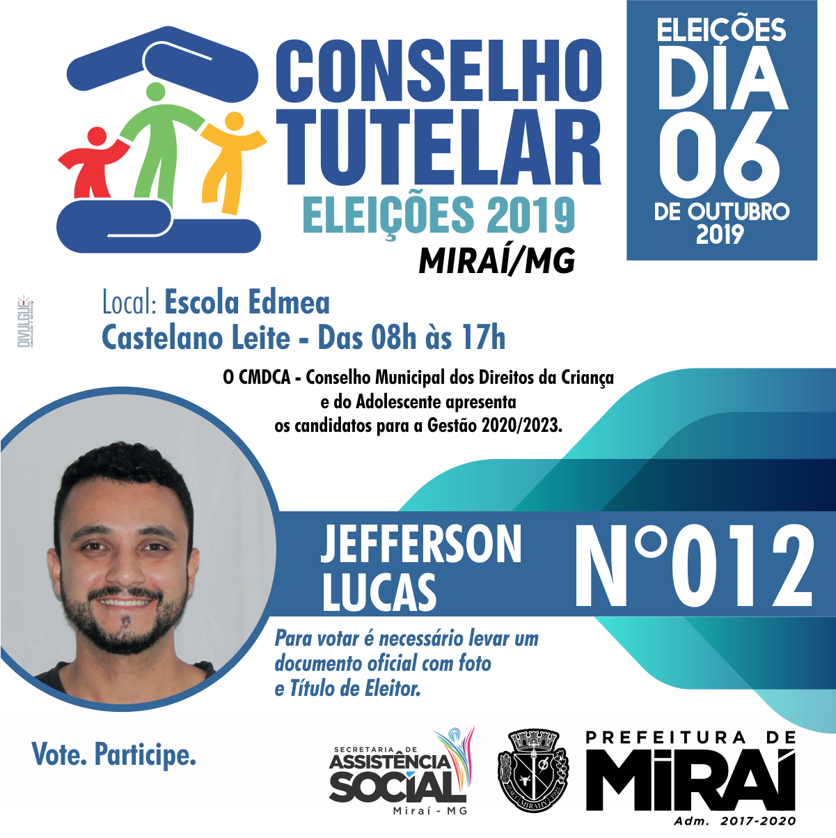 PREFEITURA DE MIRAÍ eleição conselho tutelar logo