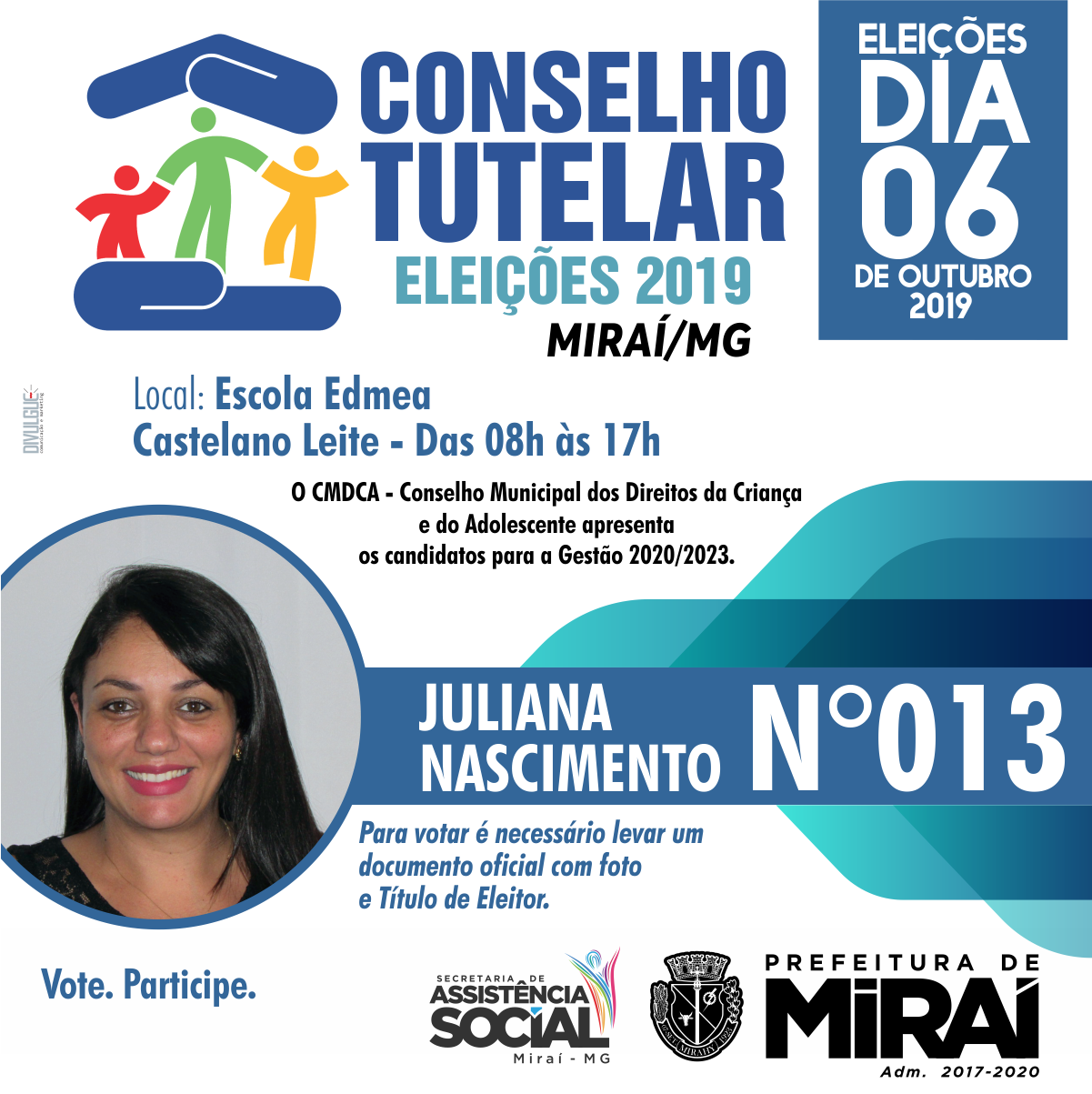 PREFEITURA DE MIRAÍ eleição conselho tutelar logo