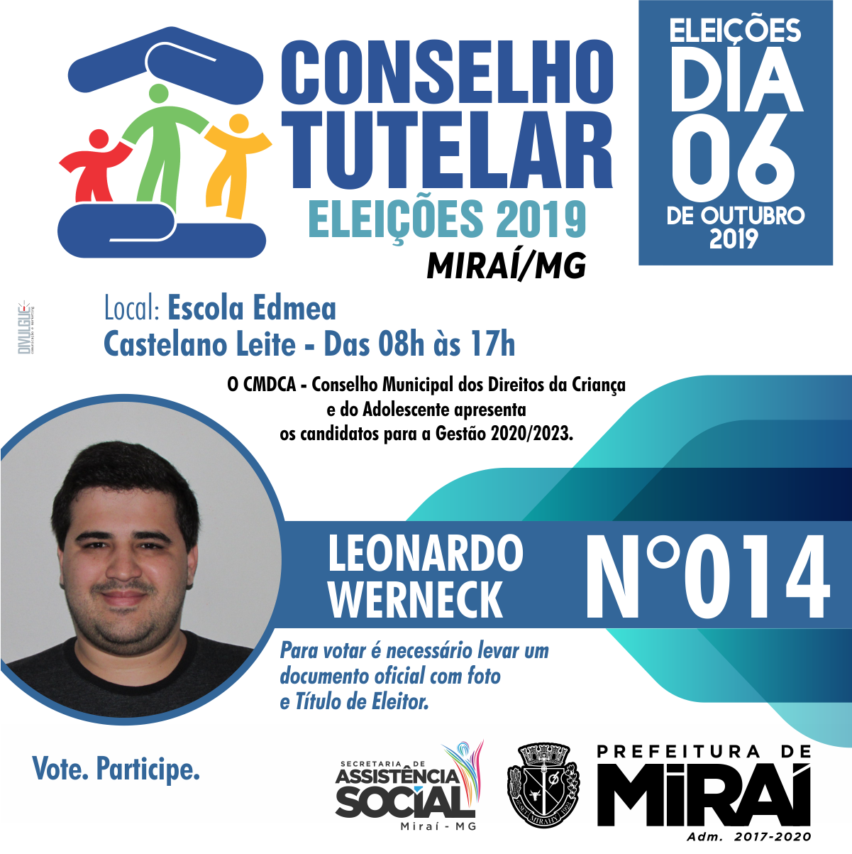 PREFEITURA DE MIRAÍ eleição conselho tutelar logo