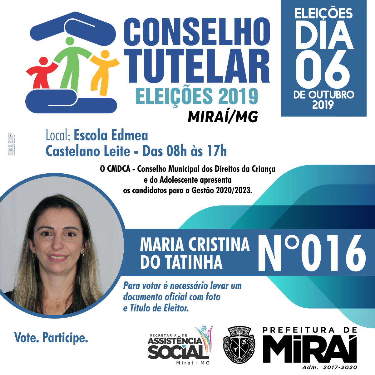 PREFEITURA DE MIRAÍ eleição conselho tutelar logo