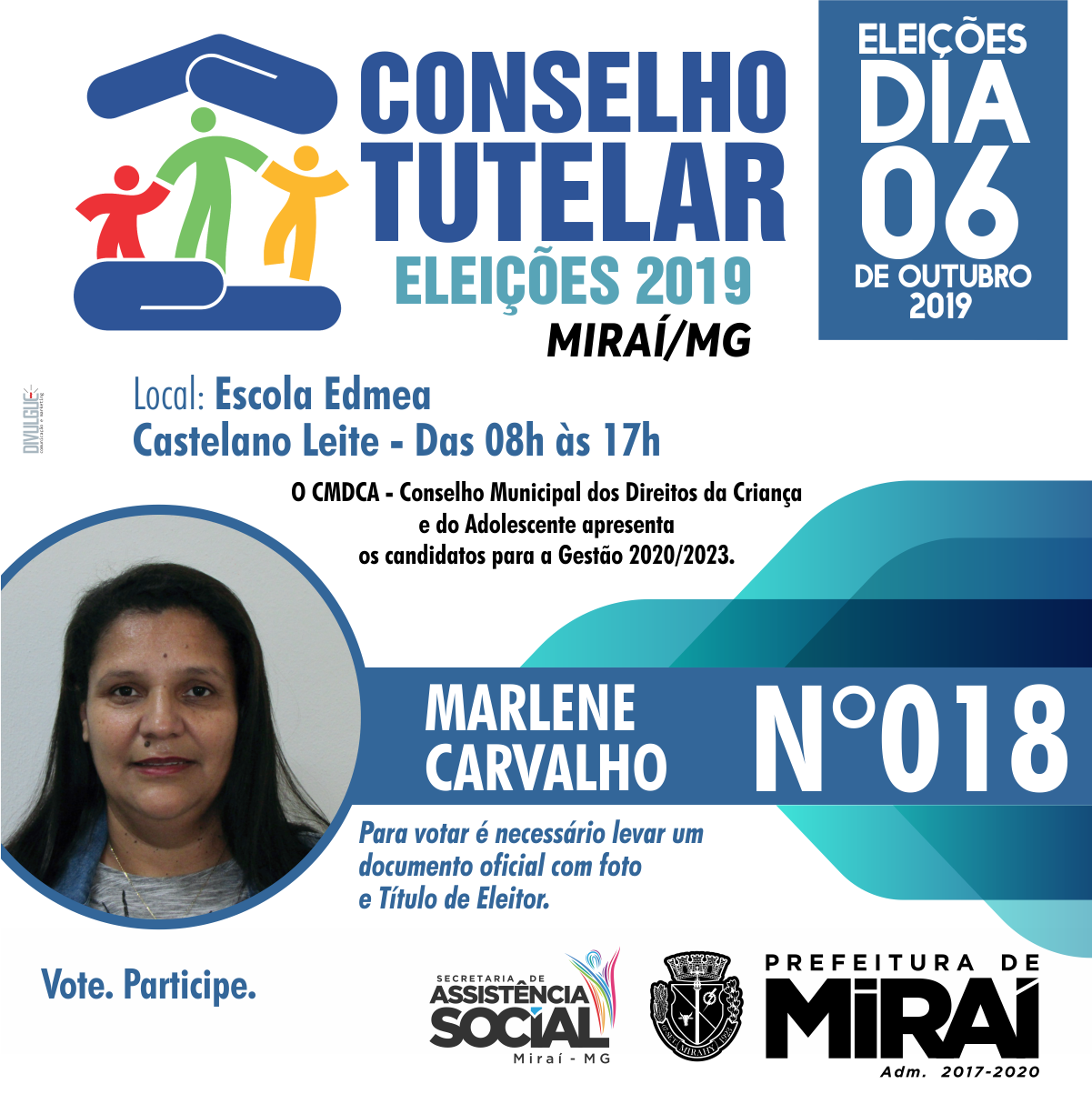 PREFEITURA DE MIRAÍ eleição conselho tutelar logo