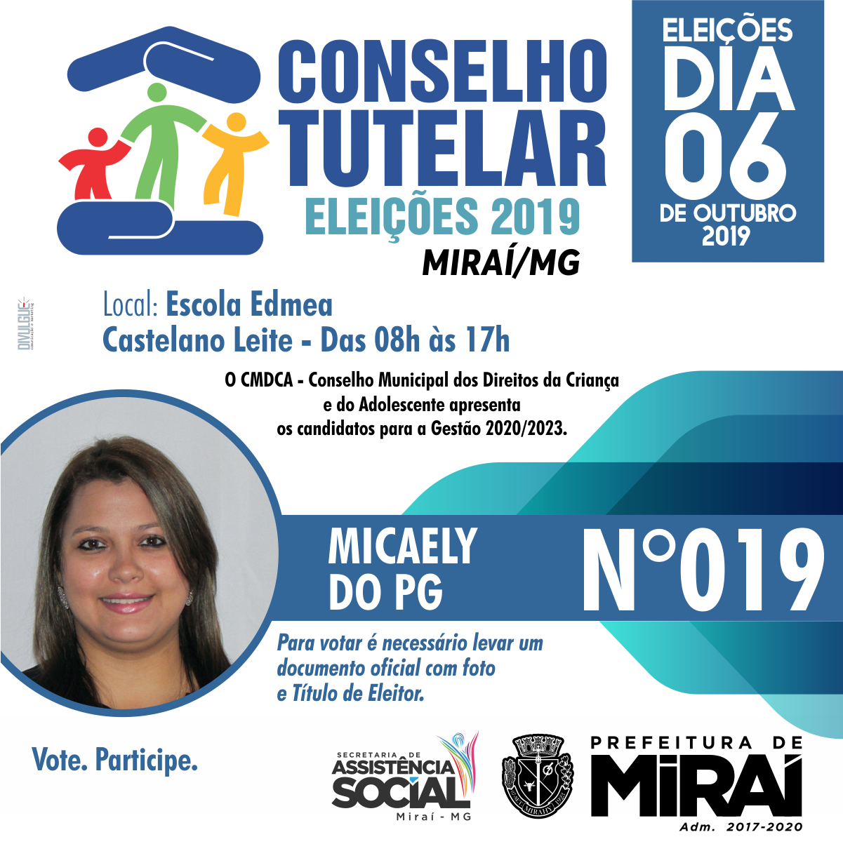 PREFEITURA DE MIRAÍ eleição conselho tutelar logo