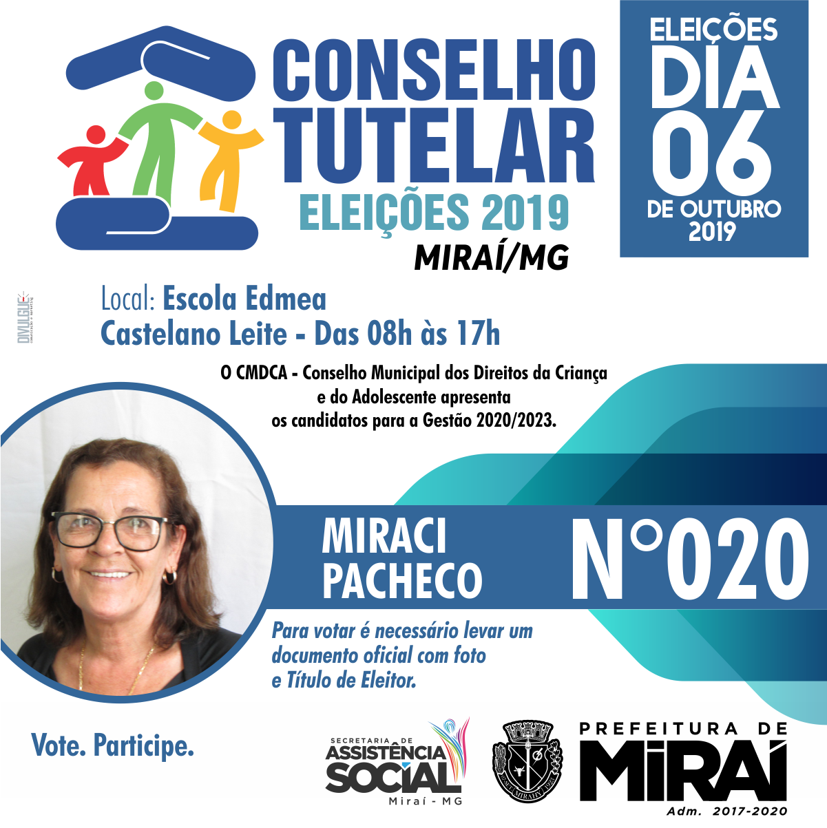 PREFEITURA DE MIRAÍ eleição conselho tutelar logo