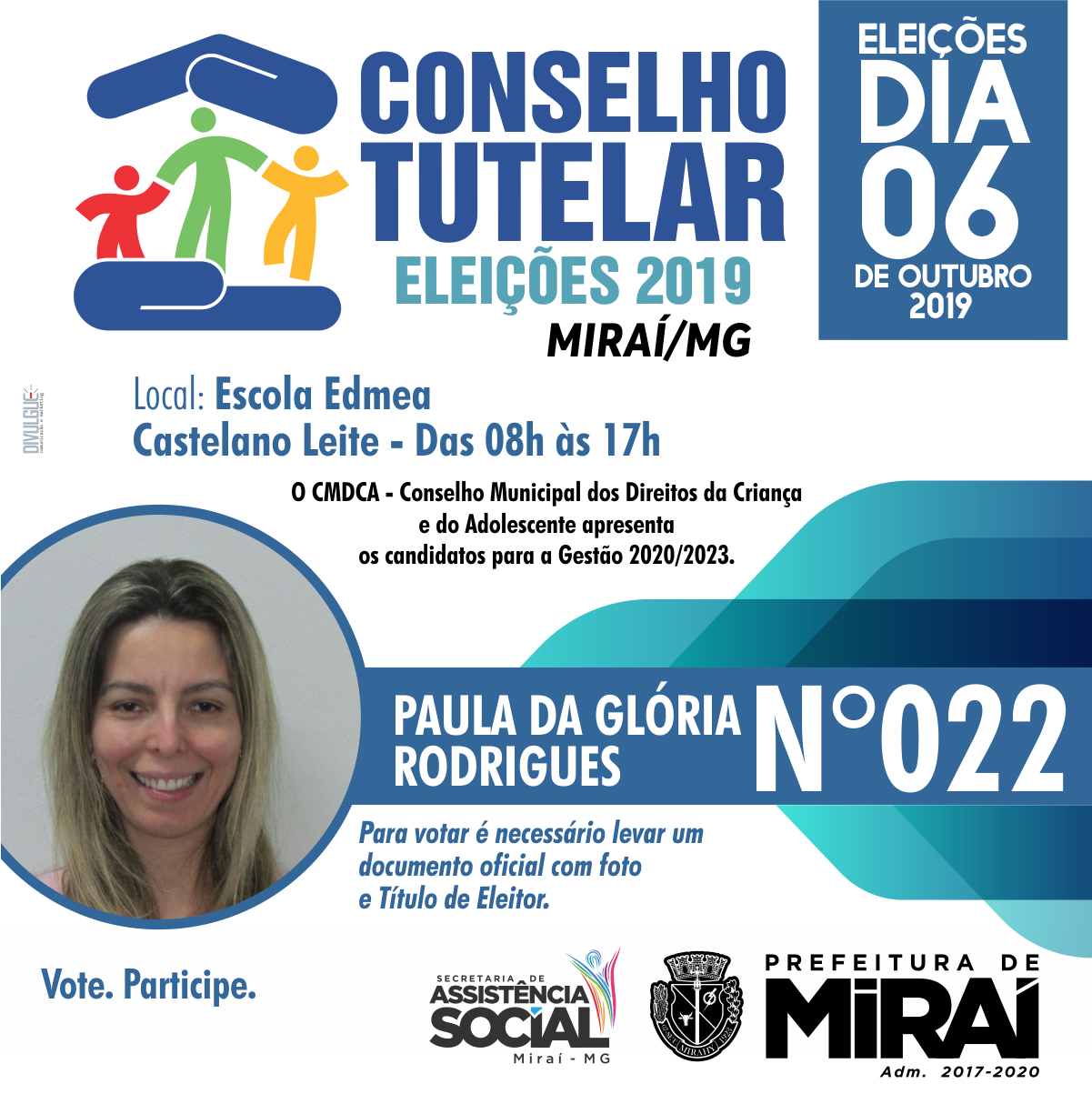 PREFEITURA DE MIRAÍ eleição conselho tutelar logo