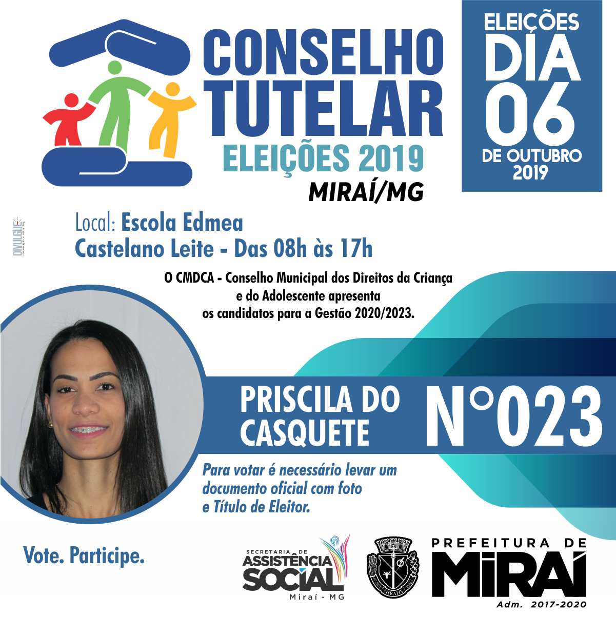 PREFEITURA DE MIRAÍ eleição conselho tutelar logo