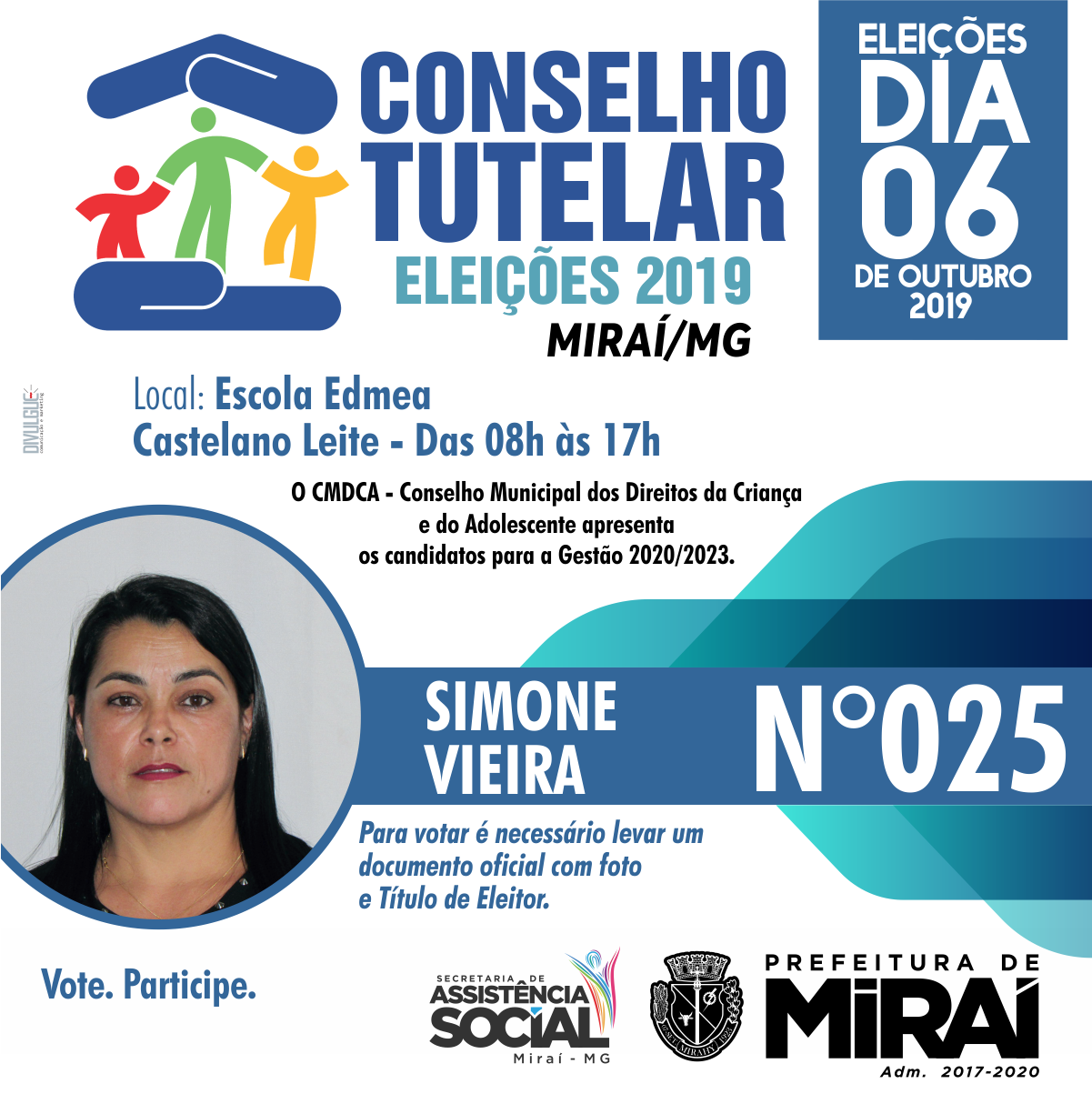 PREFEITURA DE MIRAÍ eleição conselho tutelar logo