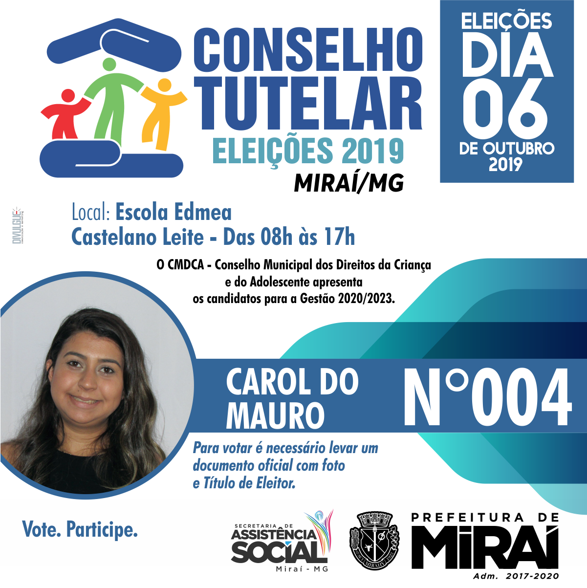 PREFEITURA DE MIRAÍ eleição conselho tutelar logo