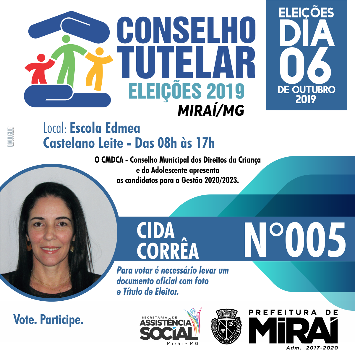 PREFEITURA DE MIRAÍ eleição conselho tutelar logo