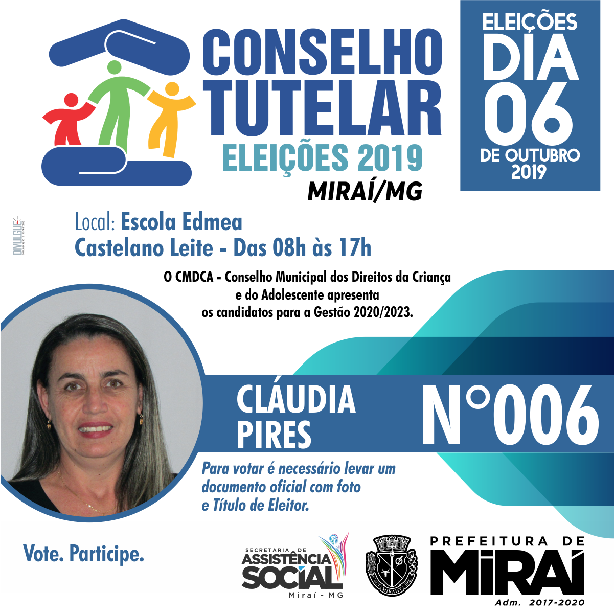 PREFEITURA DE MIRAÍ eleição conselho tutelar logo