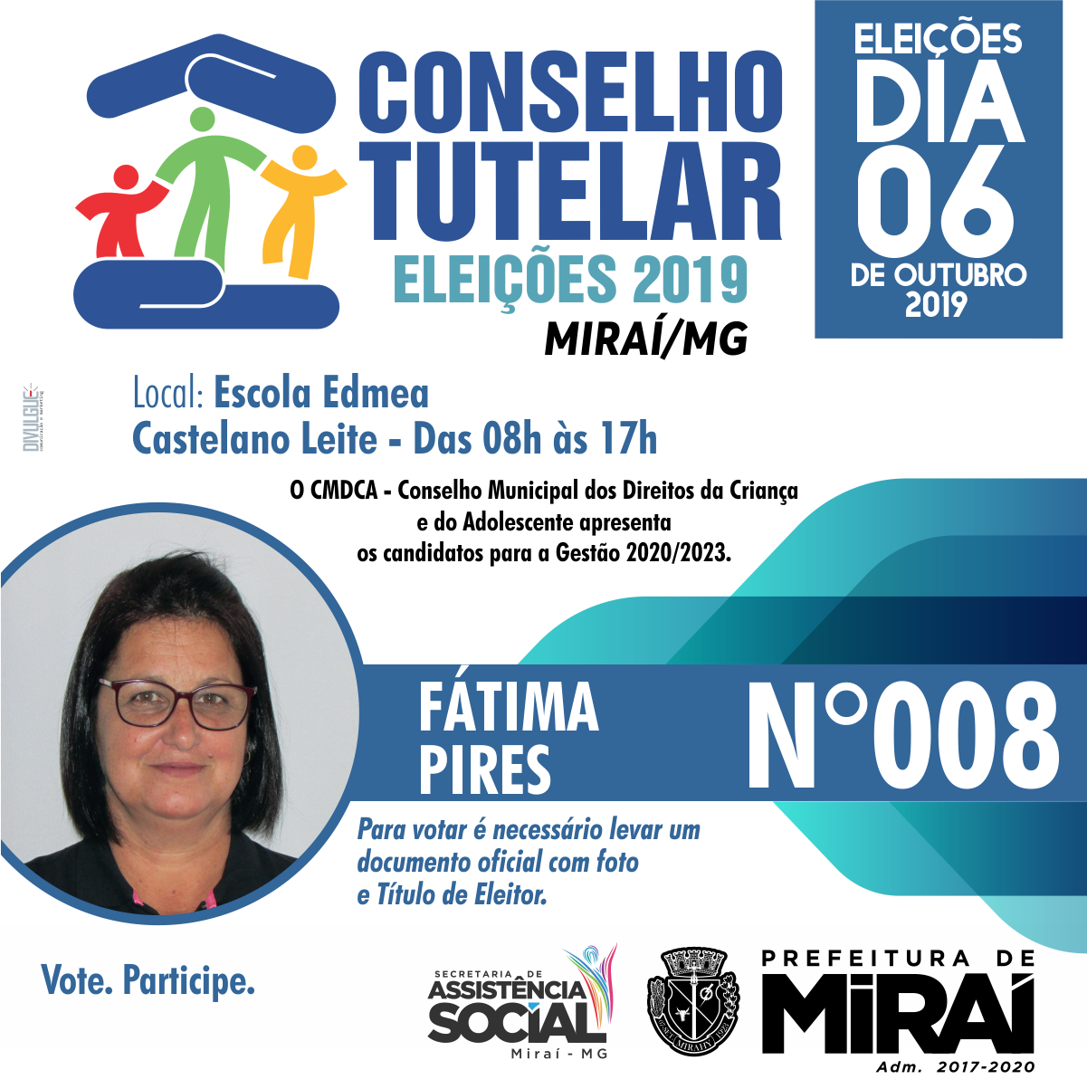 PREFEITURA DE MIRAÍ eleição conselho tutelar logo